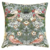 William Morris Strawberry Thief Grey Pillow