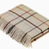 Windowpane Rainbow  Beige Multi Merino Lambswool Throw