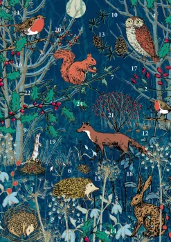 Winter's Tale Animals Advent Calendar Card
