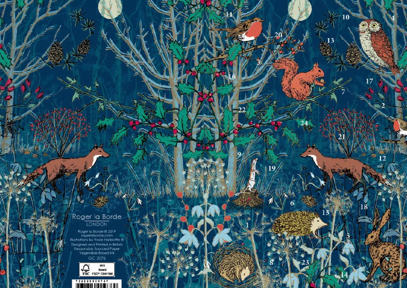 Winter's Tale Animals Advent Calendar Card