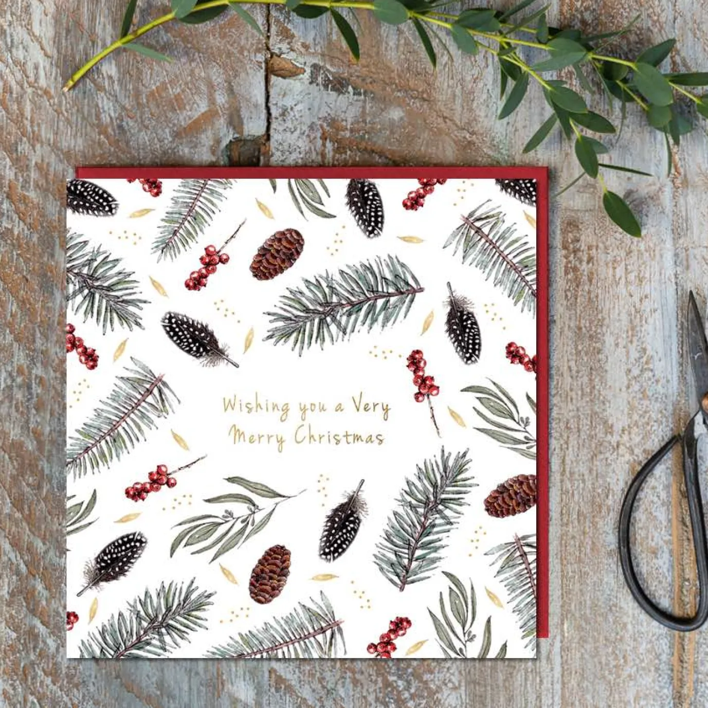 Wishing You a Very Merry Christmas Greetings Card