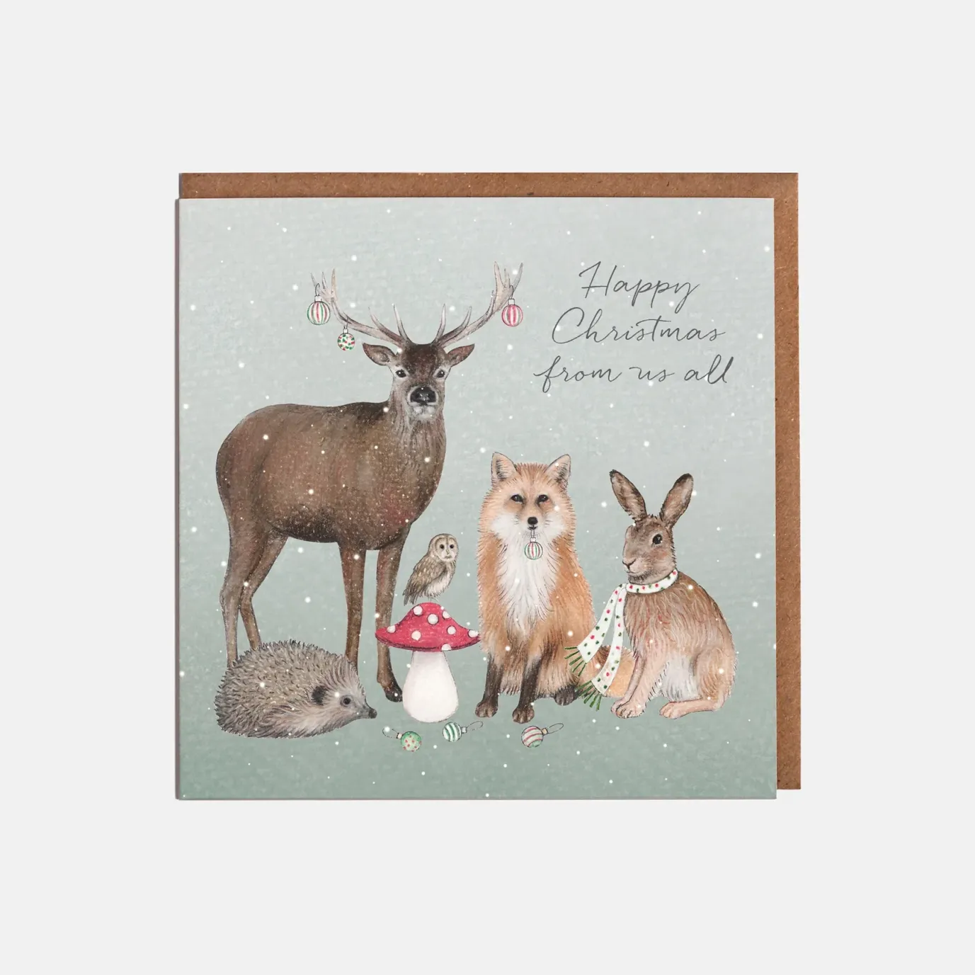 Woodland Animals - From Us All- Christmas Card