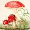 Woodland Mushrooms - Little Vintage Greeting Card
