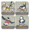 Woolly Puffins Coasters - Set of 4