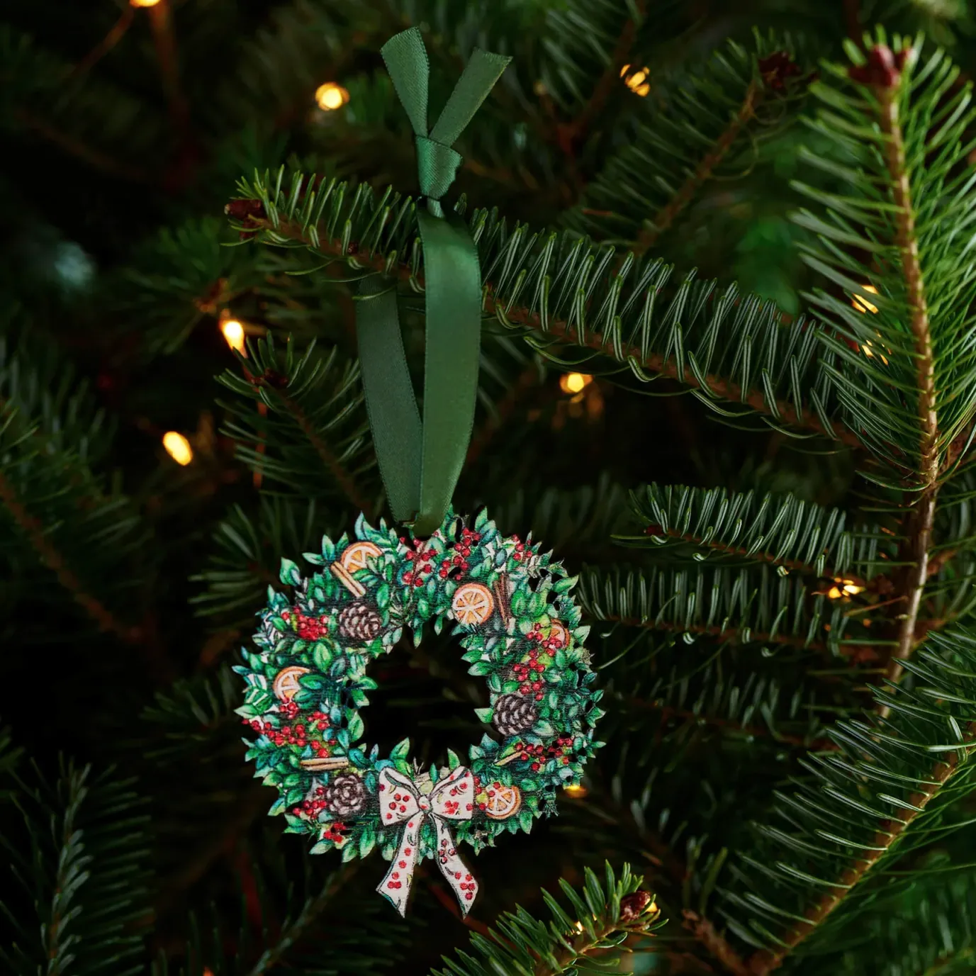 Wreath Wooden Christmas Decoration