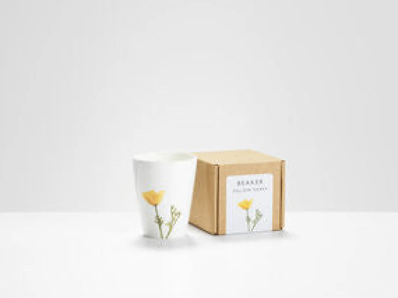 Yellow Poppy Beaker