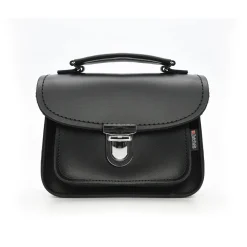 Zatchels Handmade Leather Luna Black Small Handbag