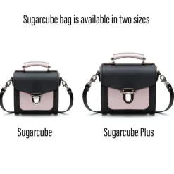 Zatchels Handmade Leather Sugarcube Rose Truffle Small Handbag