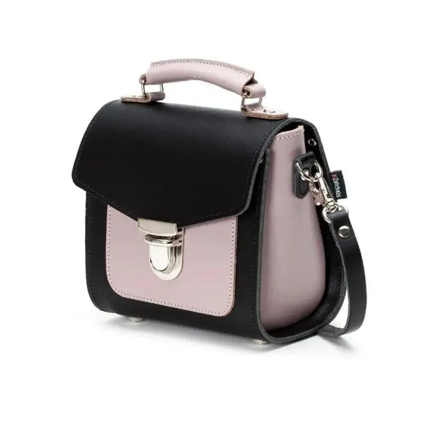 Zatchels Handmade Leather Sugarcube Rose Truffle Small Handbag