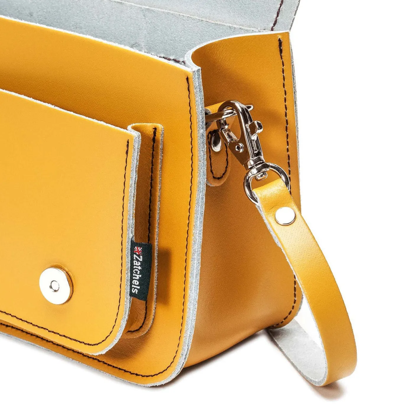 Zatchels Handmade Leather Micro Satchel - Yellow Ochre