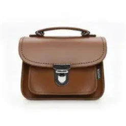 Zatchels Handmade Leather Luna Chestnut Small Handbag