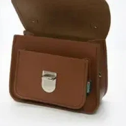 Zatchels Handmade Leather Luna Chestnut Small Handbag