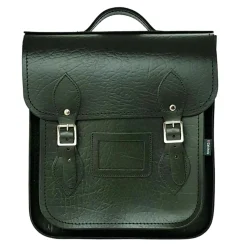 Zatchels Handmade Leather City Backpack Plus - British Racing Green