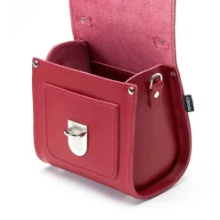 Zatchels Handmade Leather Sugarcube Red Small Handbag