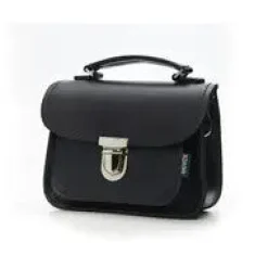 Zatchels Handmade Leather Luna Navy Small Handbag