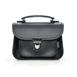 Zatchels Handmade Leather Luna Navy Small Handbag