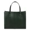 Zatchels Handmade Leather Shopper - Ivy Green