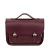 Zatchels Handmade Leather Midi Satchel - Marsala Red