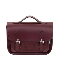 Zatchels Handmade Leather Midi Satchel - Marsala Red