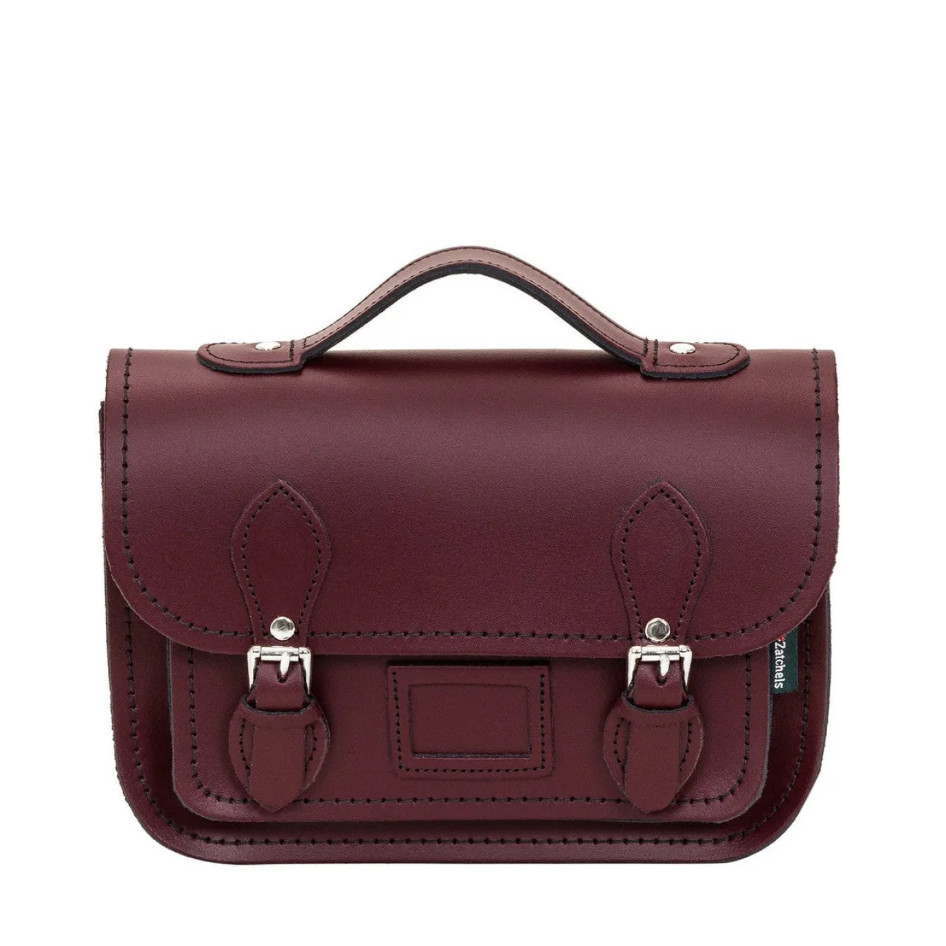 Zatchels Handmade Leather Midi Satchel - Marsala Red