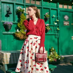 Zatchels Handmade Leather Midi Satchel - Marsala Red