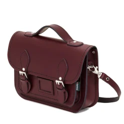 Zatchels Handmade Leather Midi Satchel - Marsala Red
